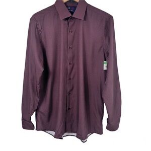 AZARO UOMO PERFORMANCE COLLECTION SLIM FIT WRINGLE FREE LARGE MEN BUTTON DOWN